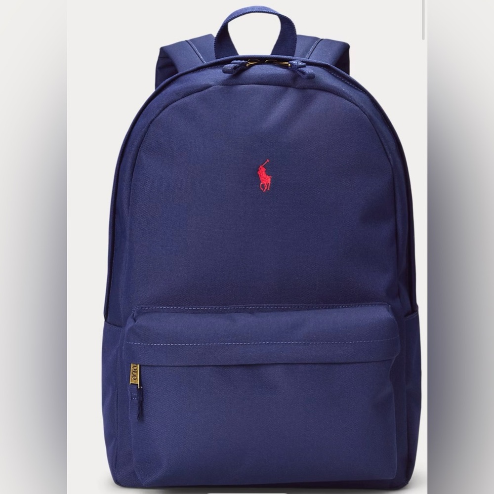 Polo Ralph Lauren Navy Backpack with Red Pony Logo